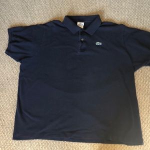 LACOSTE navy blue short sleeve polo